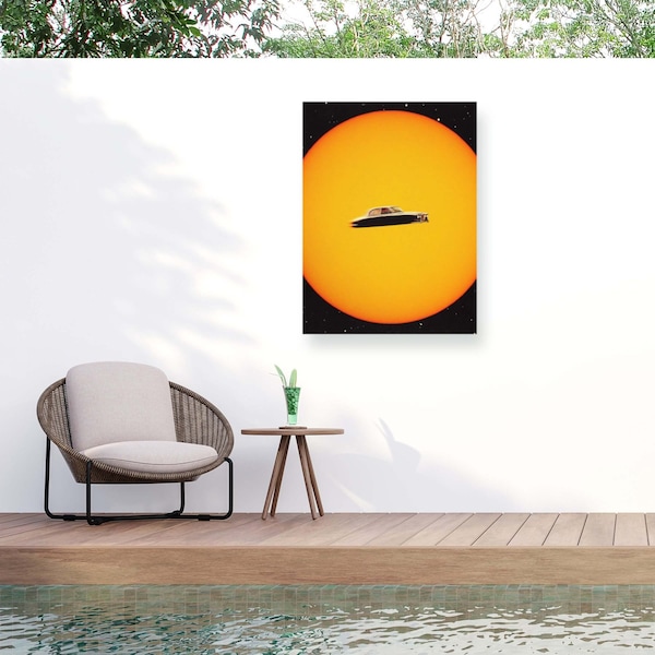 Trademark Fine Art Outdoor Canvas Art Taudalpoi 'Space Chase' Wall Art for Patios, or Gardens 1X30768-OC2432WR - main
