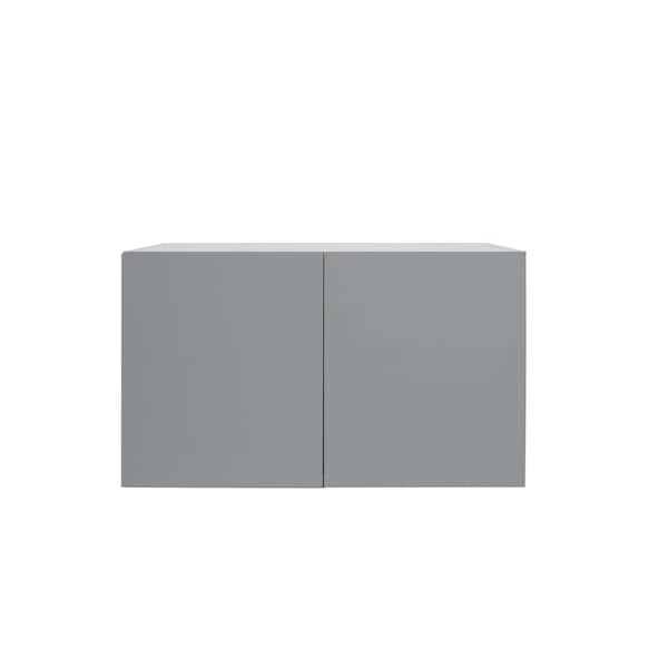 Cambridge Radiance 30in W x 12in D x 18in H Ready to Assemble Slab Wall Bridge Kitchen Cabinet in Matte Grey SA-W3018-MG-KIT - main