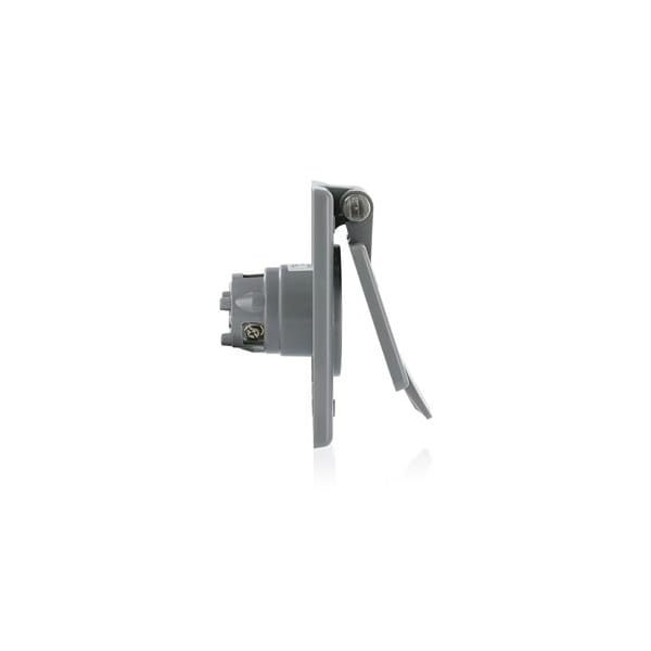 Leviton Industrial Grade Flanged Outlet 15 Amp, 125 Volt 4715-CWP - main