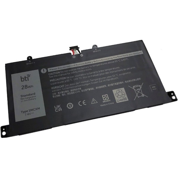 Battery Technology BTI Battery - For Notebook - Battery Rechargeable - 3780 mAh - 28 Wh - 7.4 V 1MCXM-BTI - main