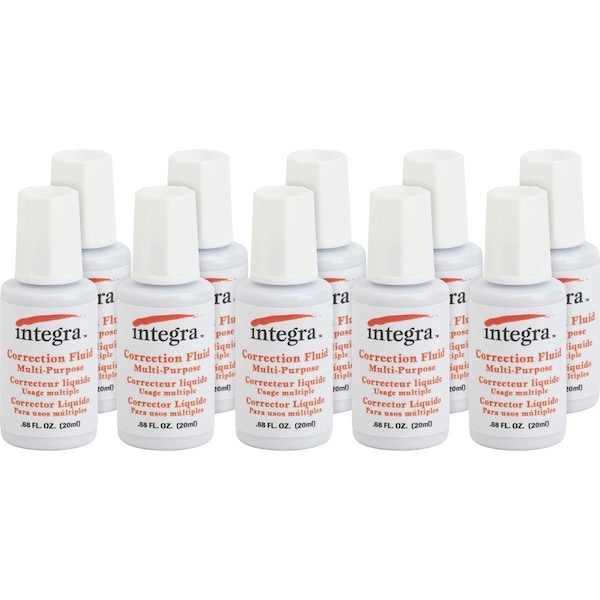 Integra Correction Fluid, Multipurpose, 20ml, 10/BX, White PK ITA01539BX - main