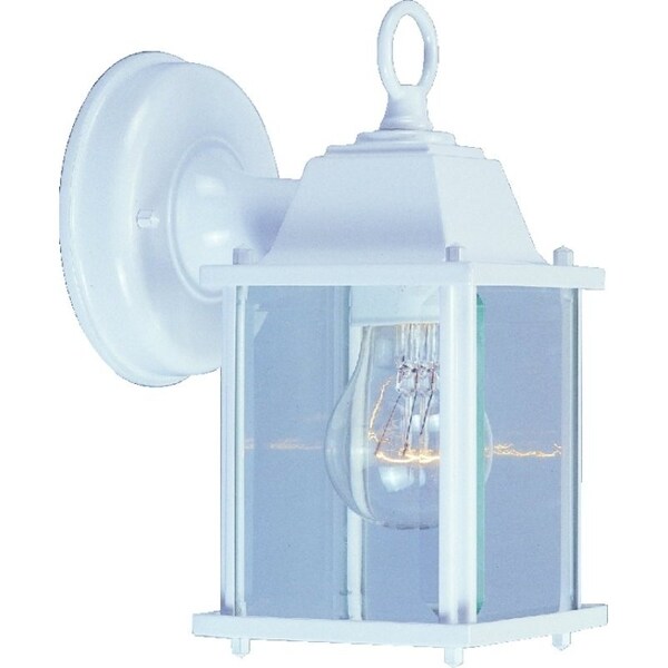 Boston Harbor AL1037-4-3L Outdoor Wall Lantern, 120 V, 60 W, A19 or CFL Lamp, Aluminum Fixture, White AL1037-43L - main