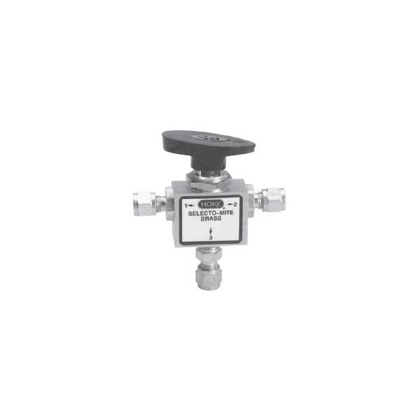 Hoke 7100 Series 3-Way Switching Ball Valves - 1/4in FNPT All Ports, 500 PSI, -40 Deg. To 350 Deg. F 7165F4B - main