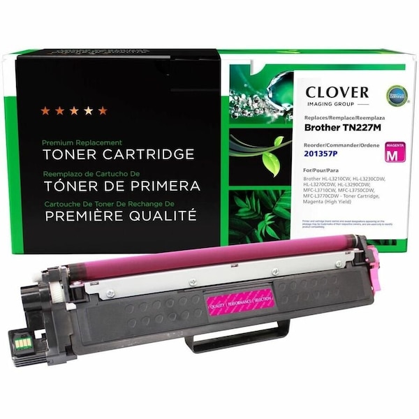Clover Imaging Group Remanufactured High Yield Magenta Toner Cartridge for Brother TN227M 201357P - main