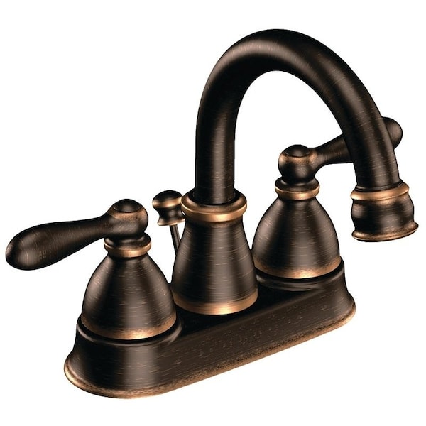 Moen Moen WS84667BRB Bathroom Faucet, 2-Faucet Handle, 4-1/8 in H Spout, Metal, Mediterranean Bronze WS84667BRB - main
