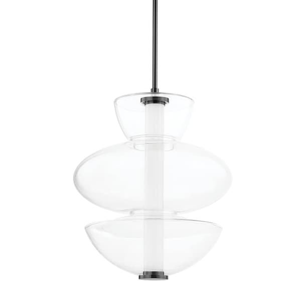 Hudson Valley Lighting Palermo 1 Light Pendant 19 In. Black Nickel 5319-BLNK - main