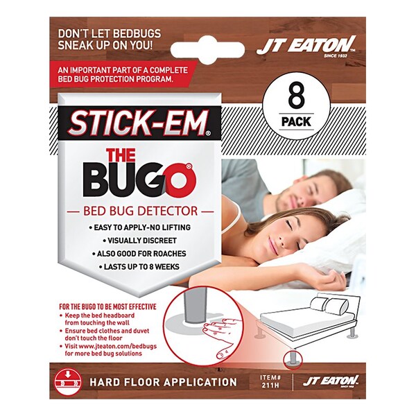 Jt Eaton Stick-Em Bed Bug Detector Trap, Hard Floors, 8 Pack 211H - main