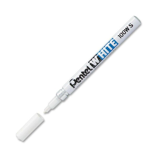 Pentel White Marker, Bullet Tip 100WS - main