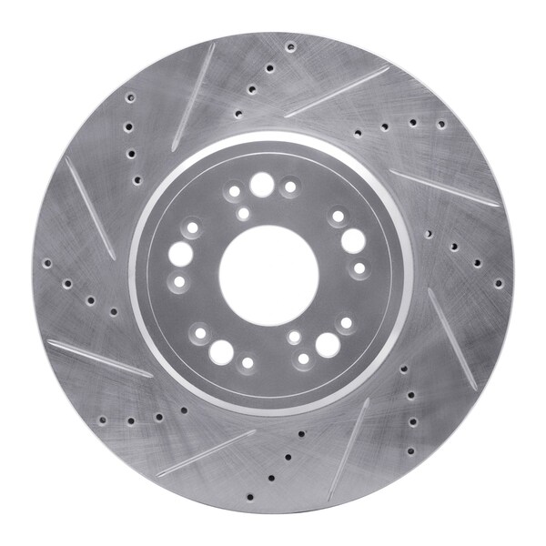 Dynamic Friction Co DFC Brake Rotor - Drilled and Slotted - Silver 631-75008L - main