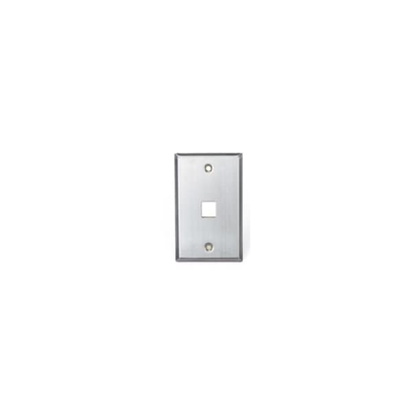 Leviton 1-Port Wallplate Unloaded, 1-Gang Use W/Snap-In Modules 43080-1S1 - main
