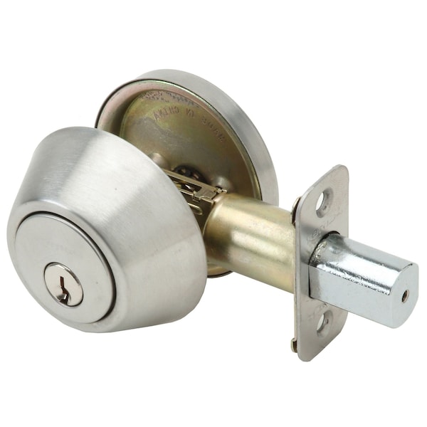 Pamex Residential Deadbolts Single Cylinder Reversible Satin Stainless Steel FD261 - main