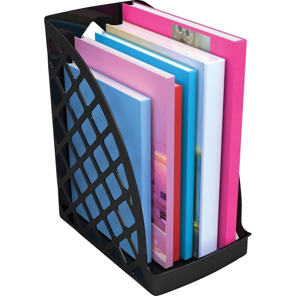 Deflecto Magazine File, Black, Plastic DEF34904 - main