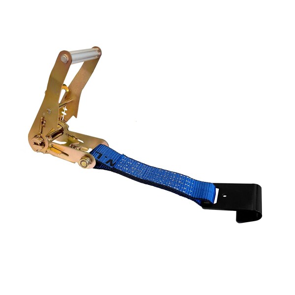 Tie 4 Safe 2'' x 12'' Fixed End w/ Ratchet and Flat Hook. WLL: 3,333 LBS Blue RT04CK-501S-MH11-BU-C-1 - main
