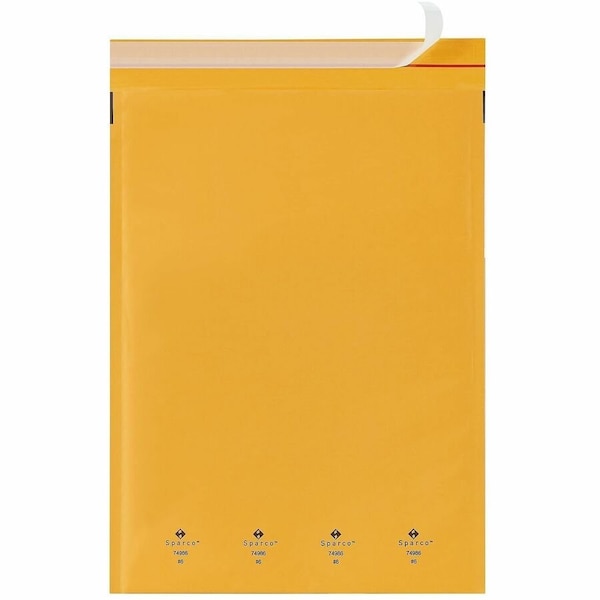 Sparco Bubble Cushioned Mailers, Size 6, 12.5" x 19", Kraft, PK50 SPR74986 - main