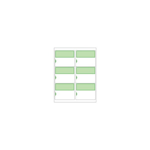 Bubblefast Blank 4 x 3 1/3'' To/From Labels - Green-6 Labels per Sheet BFLLTFGN - main