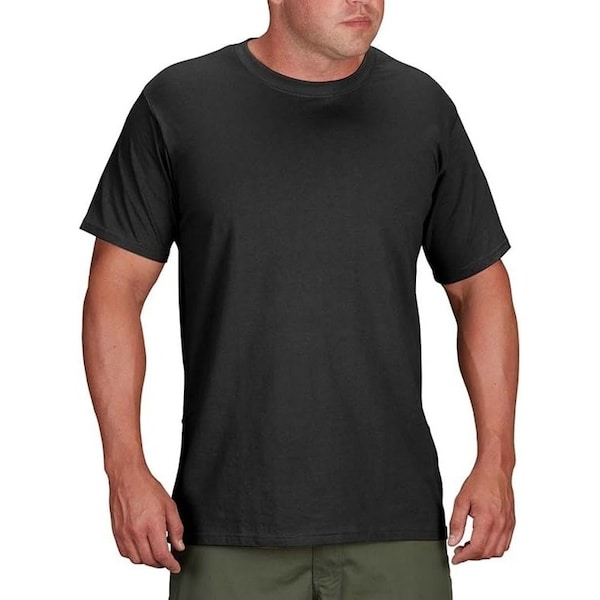 Propper Men's Crew Neck Tee, 60% Carded Cotton/40% Polyester Jersey, Pull On, Black, Medium, 3 PK F5830 - main