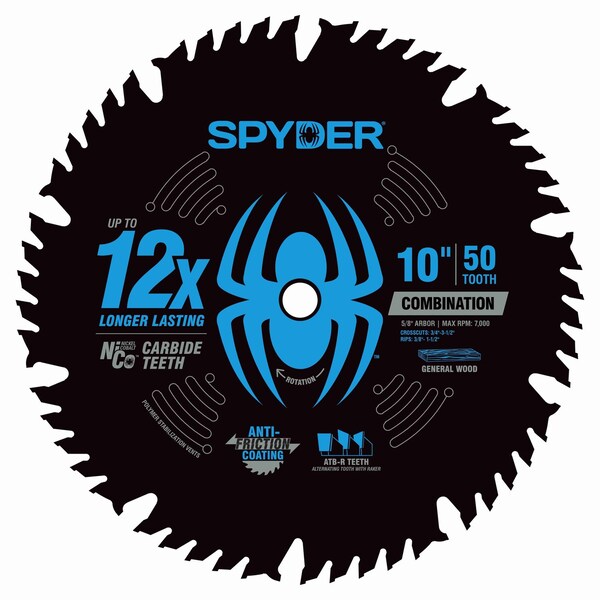 Spyder 10in 50T Combination Blade - Clam Shell 13063 - main