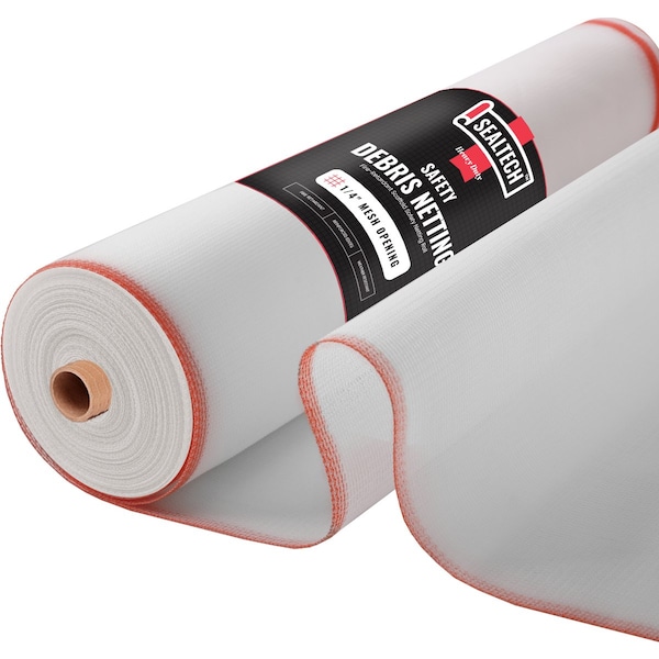 Sealtech 8.5ft x 100ft. Heavy Duty Safety Debris Netting Rolls - Fire Retardant, 1/4in Mesh Roll ST-404-8.5X100 - main