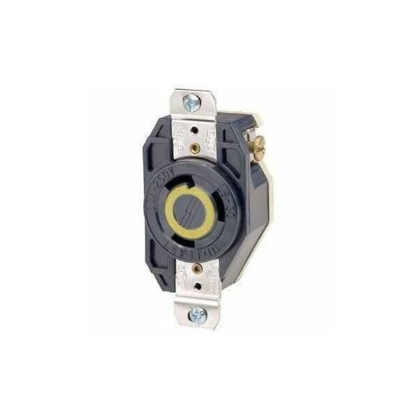 Leviton Locking Receptacle, L5-30R, 30 A, 125V AC, Single Phase, 2 Pole, Flush Mount, Screw Terminals 2610 - main