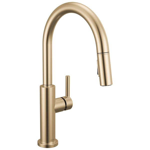 Delta Nicoli Single Handle Pull-Down Kitchen Faucet, 11.06 in, Champagne Bronze 19867LF-CZ - main