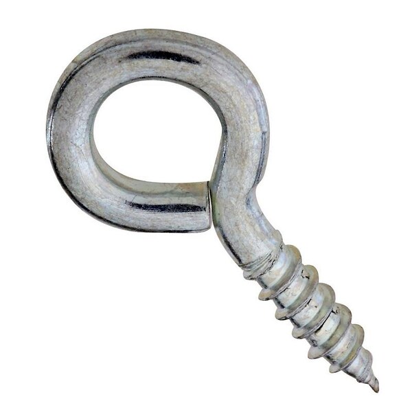 National Hardware Screw Eye, No 106, 0.19 in Dia Wire, 0.73 in L Thread, 1.79 in OAL, 50 lb Working Load, Steel N118-828 - main