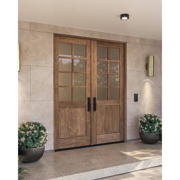 Doornmore G5008, 74.5" x 98" ( 2x36" Door) Left Hand, Mahogany SDL 8 Lite, 1/2 Lite Exterior Door G5008-SW-3696_2_LI - main