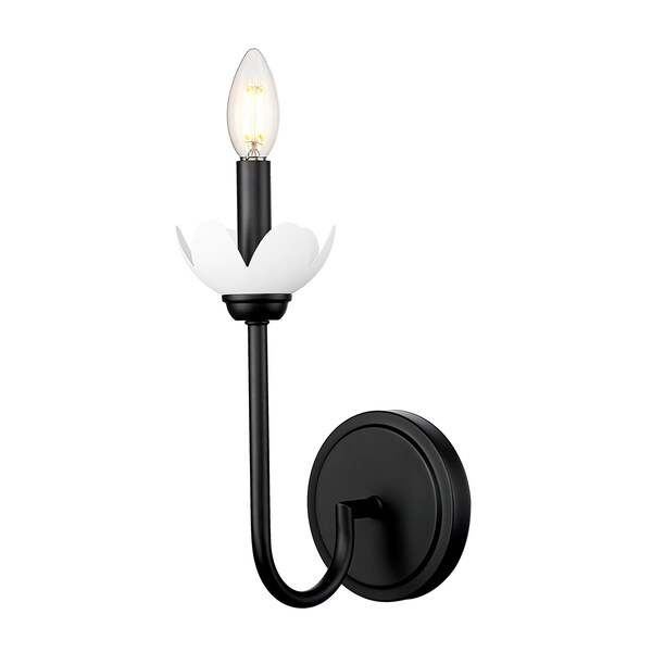 Z-Lite Allistair 1-Light Wall Sconce, 5.25 in W, Matte Black 352-1S-MB - main