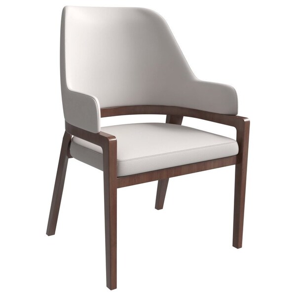 Leisuremod Ethora Collection Modern Wooden Dining Chair in Light Taupe EC22LT - main