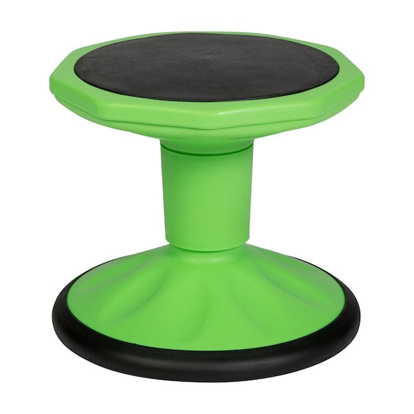 Flash Furniture Lucas Fixed Height Kids Flexible Active Stool w/Non-Skid Bottom in Green, 12in. Seat Height BFT-9001F-12-GRN-GG - main