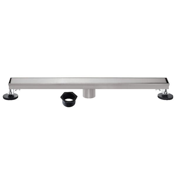 Kingston Brass 32-Inch Stainless Steel Linear Shower Drain with Reversible Tile Insert and Flat Grate BSF3228 - main