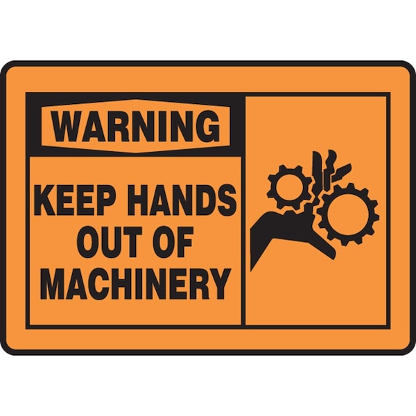 Accuform OSHA WARNING SAFETY LABEL KEEP HANDS LEQM334XVE - main