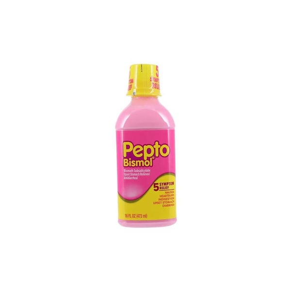 Pepto-Bismol Liquid, Antacid/Antidiarrhea, 525mg, Original, 16oz Bottle 37000003204 - main