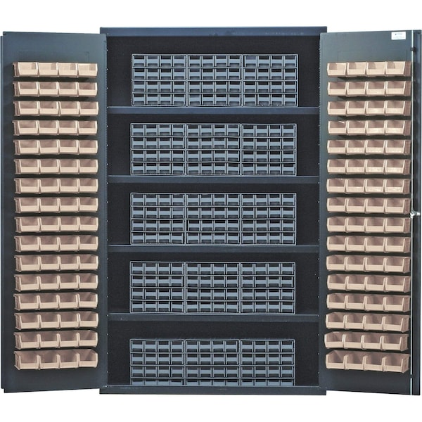 Quantum Storage Systems GRAY SPECIALTY CABINET W/15 QIC'S &128 CLEAR BINS QSC-QIC161CL - main