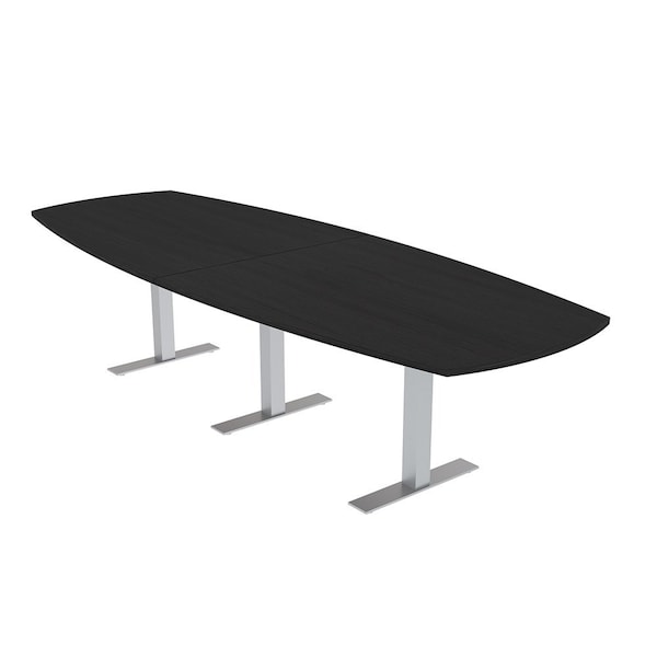 Skutchi Designs Arc Boat Conference Table With Power, 48 in W, 120 in L HAR-ABOT-48X120-T-U999ST19-NA - main