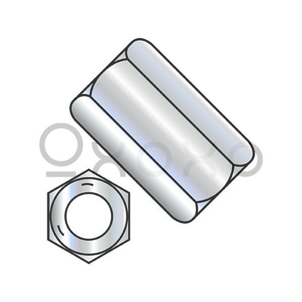 Oxoxo 1/4-20X7/8 Hex Rod Coupling Nut 7/16 Across Flats Grade 5 Zinc, 750PK 547666 - main