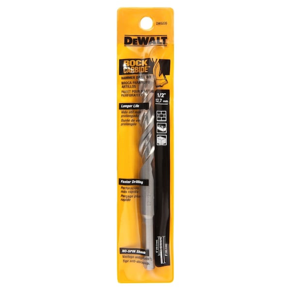 DeWalt DW5205 5-Piece Premium Percussion Masonry Drill Bit Set