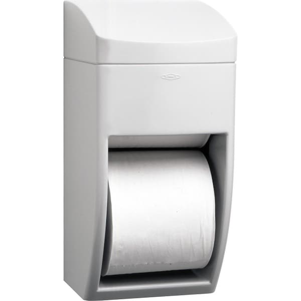 Bobrick Matrix Series Two-Roll Tissue Dispenser, 6 1/4w X 6 7/8d X 13 1/2h, Gray 5288 - main