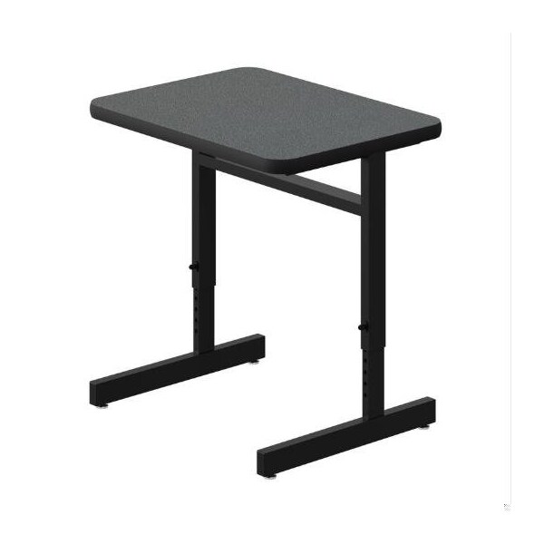 Correll HPL Student Desk, 20 in D X 27 in W X Particleboard, Montana Granite W/ Black Band CSA2027-55 - main