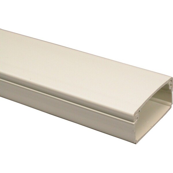 Legrand Cover Plate Raceway, PN10 Series, 1 Channel, 1-11/16 in W, 13/16 in H, 8 ft L, Ivory PN10L08V - main