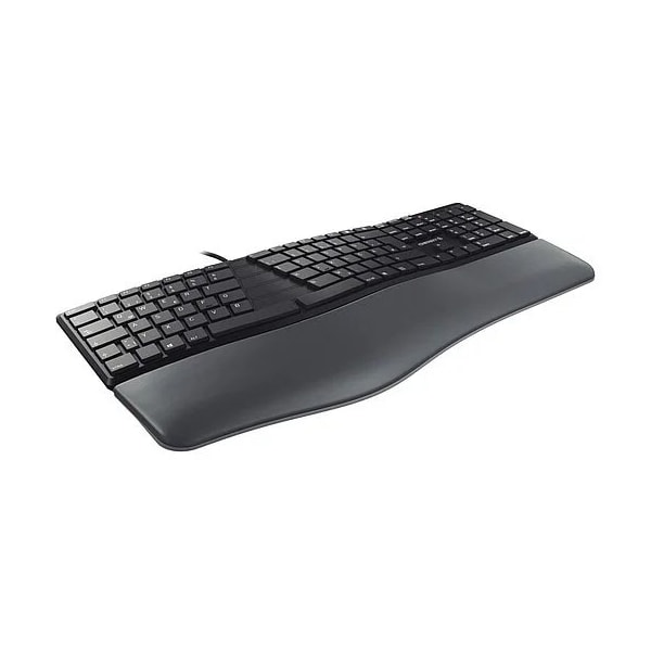 Cherry Americas CHERRY ERGO KC 4500 Keyboard - Full Size - Black - Padded Nonremoveable Palm Rest JK-4500EU-2 - main