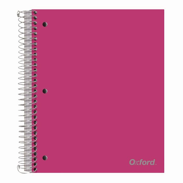 Oxford Five-Subject Notebook, 5 Subject, College Rule, Randomly Assorted Cover Color, 200 11 x 9 Sheets 10588 - main