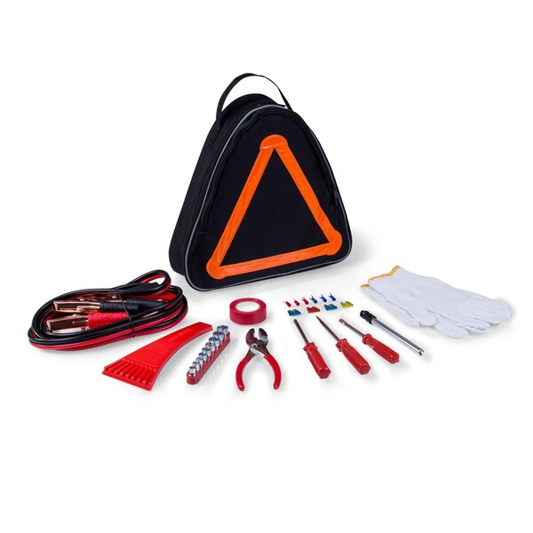 Picnic Time Family Of Brands Roadside Emergency Car Kit, Black with Orange Accents 699-00-179-000-0 - main