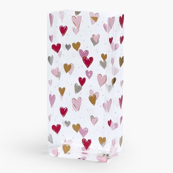 Nashville Wraps Gilded Hearts Cello Bags, 5x3x11.75 in, 100PK C4BGHRT - main