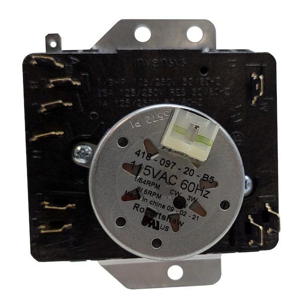 Robertshaw Dryer Timer, Black, Polycarbonate CDT-412 - main
