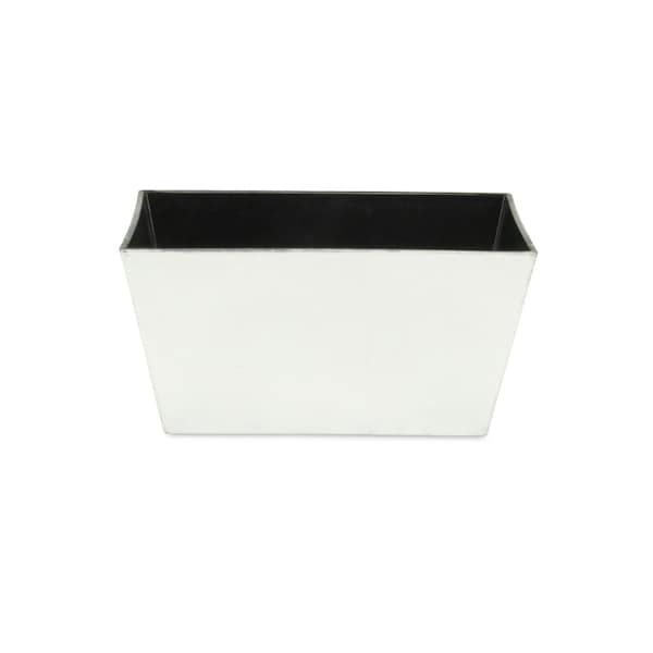 Homeroots 8in Silver Recycled Plastic Indoor Outdoor Rectangular Planter Box 488291 - main