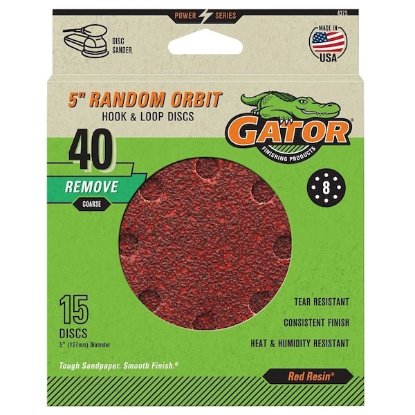 Gator DISC SANDING 8H H&L 40GRIT 5IN 4375 - main