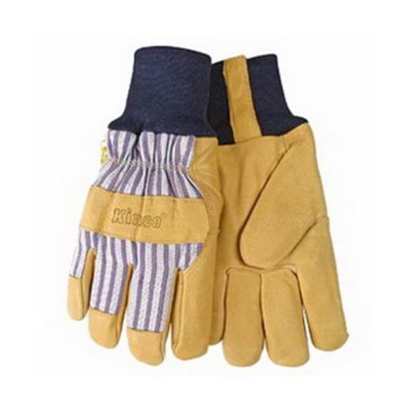 Kinco Premium Grade General Purpose Gloves, Wing Thumb Style, Small, Grain Pigskin Leather Palm, Palomino 1927KW-S - main