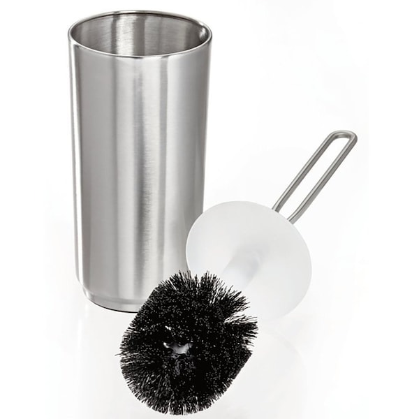 Interdesign iDESIGN Brush and Holder, Polypropylene Bristle, Steel Holder, Silver Holder 28230 - main