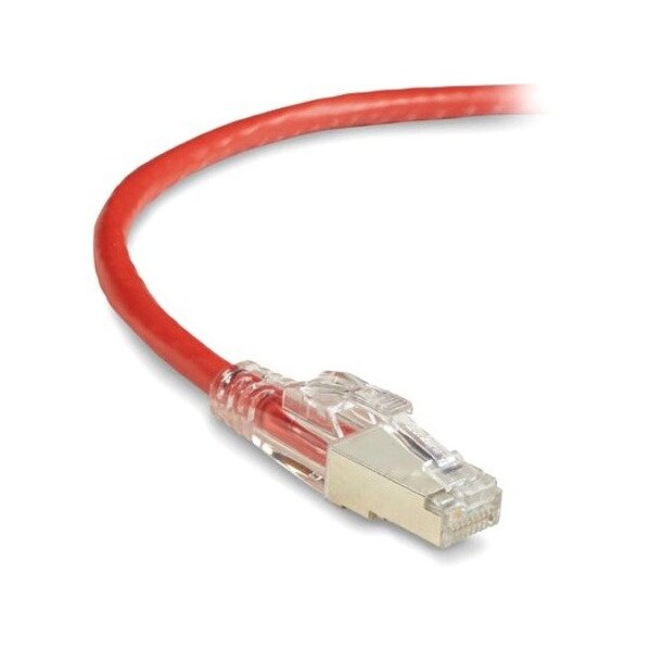 Black Box CAT6 250-MHz Locking Snagless Stranded Ethernet Patch Cable - Shielded S/FTP, CM PVC RJ45 C6PC70S-RD-03 - main