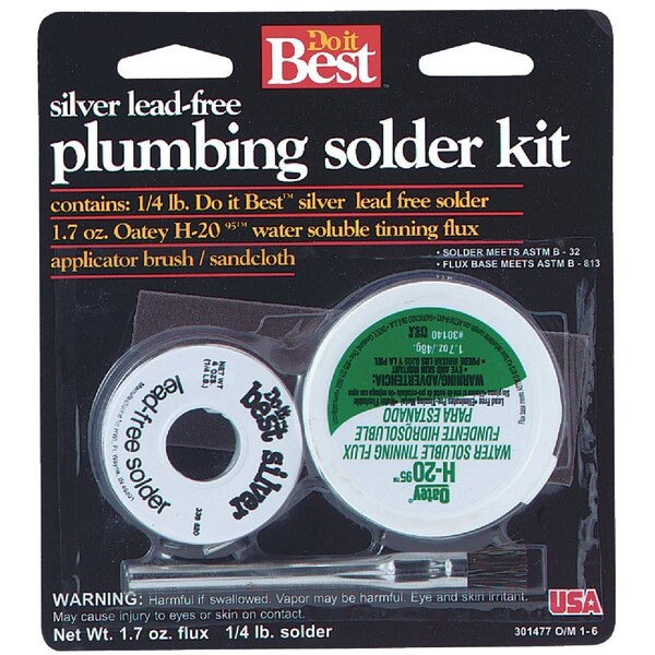 Do It Best Silver Lead-Free 1/4 Lb. H-2095 Solder Kit 53072 - main